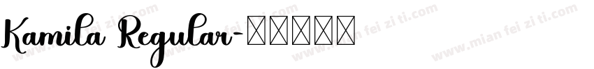 Kamila Regular字体转换